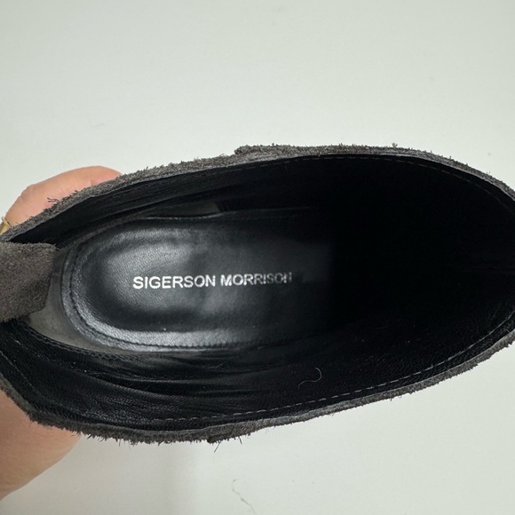 Sigerson Morrison Pointed Toe Brown Suede Boots Size 6.5 - Picture 11 of 13